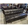 Image 1 : BROWN LEATHER CLICK CLACK COUCH