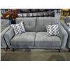Image 2 : GREY FABRIC SOFA SET INCLUDING SOFA, LOVESEAT AND ARMCHAIR