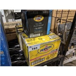 2 BOXES OF PENNZOIL SAE 5W-30 MOTOR OIL AND BOX OF PENNZOIL ULTRA PLATINUM SAE 0W-40 MOTOR OIL