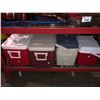 Image 2 : 4 COOLERS AND BOX OF COSTUME JEWELRY