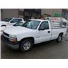 Image 1 : 2001 CHEVROLET SILVERADO 1500 PICK UP TRUCK, WHITE, VIN # 1GCEC14V01E249024, 137327 KMS, GASOLINE,