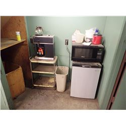 Kitchen Supplies, Mini-Fridge, Coffee Maker, Microwave