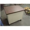 Image 1 : Rolling Wood Top Cabinet