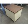 Image 2 : Rolling Wood Top Cabinet
