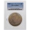 Image 1 : 1887 $1 Morgan Silver Dollar Coin PCGS MS63 Amazing Toning