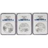 Image 1 : Lot of (3) 2006 $1 American Silver Eagle Coins NGC MS69 Early Releases