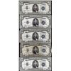 Image 1 : Lot of (5) 1934A $5 Silver Certificate Notes