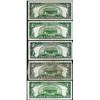 Image 2 : Lot of (5) 1934A $5 Silver Certificate Notes