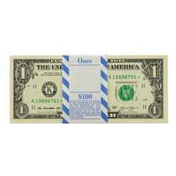 Pack of (100) Consecutive 2013 $1 Federal Reserve Star Notes Dallas
