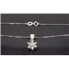 Image 5 : 14KT White Gold 0.25ctw Diamond Pendant with Chain