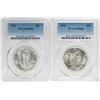 Image 1 : Lot of (2) 1942 Walking Liberty Half Dollar Coins NGC MS64