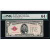Image 1 : 1928 $5 Legal Tender Note PMG 64EPQ