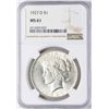 Image 1 : 1927-D $1 Peace Silver Dollar Coin NGC MS61