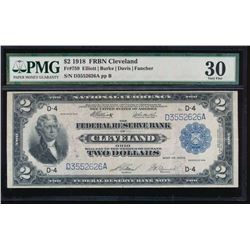 1918 $2 Cleveland Federal Reserve Bank Note PMG 30