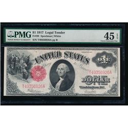 1917 $1 Legal Tender Note PMG 45EPQ