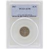 Image 1 : 1867 3 Cent Nickel Coin PCGS AU58