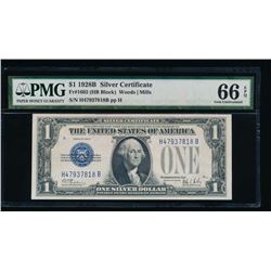 1928B $1 Silver Certificate PMG 66EPQ