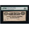 Image 1 : 1863 $2 North Carolina Obsolete Note PMG 64