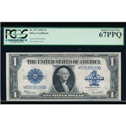 1923 $1 Silver Certificate PCGS 67PPQ