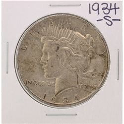 1934-S $1 Peace Silver Dollar Coin