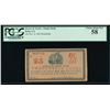 Image 1 : 25 Cent 1862 Merchant Script Note PCGS 58