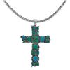 Sterling Silver Campo Frio Turquoise Cross Pendant
