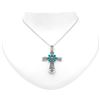 Image 1 : Silver Turquoise & Marcasite Cross Pendant