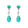 Image 1 : Sterling Silver Turquoise Drop Earrings