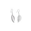 Image 2 : Gleaming Rhodium Leaf Drop Earring