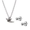 Image 1 : Genuine Marcasite Bird Pendant and Earring Set