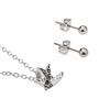 Image 2 : Genuine Marcasite Bird Pendant and Earring Set