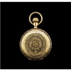 Elgin 14KT Yellow Gold Full Hunter Antique Pocket Watch