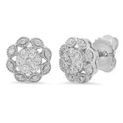 14k Gold 0.37CTW Diamond Earrings, (I1-I2/H-I)