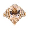 Image 2 : 7.84 ctw Morganite and Diamond Ring - 14KT Rose Gold