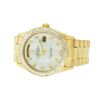 Image 5 : Rolex Mens 18K Yellow Gold 3.0 ctw Baguette Diamond Day Date President Wristwatc