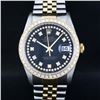 Image 1 : Rolex Mens 2 Tone 14K Black String VS Diamond Datejust Wristwatch