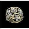 Image 2 : 1.12 ctw Diamond Ring - 14KT Yellow and White Gold