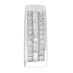 14k White Gold 0.49CTW Diamond Pendant, (H-I)