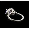 Image 3 : 14KT White Gold 1.47 ctw Tanzanite and Diamond Ring