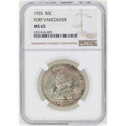 1925 Fort Vancouver Commemorative Half Dollar Coin NGC MS65