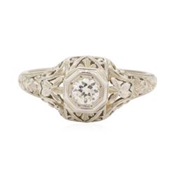 0.2 ctw Diamond Ring - 18KT White Gold