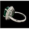 Image 3 : 7.16 ctw Emerald and Diamond Ring - 14KT White Gold