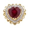 Image 2 : 11.31 ctw Ruby and Diamond Ring - 14KT Yellow Gold