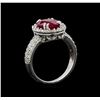 Image 4 : GIA Cert 3.24 ctw Ruby and Diamond Ring - 14KT White Gold