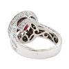 Image 3 : 5.13 ctw Ruby and Diamond Ring - 18KT White Gold