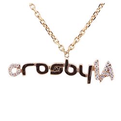 0.10 ctw Diamond "crosbyLA" Pendant with Chain - 14KT Rose Gold