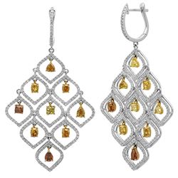 7.04CTW Diamond Earrings, (VS)