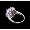 Image 3 : 14KT White Gold 3.82 ctw Tanzanite and Diamond Ring