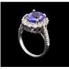 Image 4 : 14KT White Gold 3.82 ctw Tanzanite and Diamond Ring