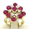 Image 3 : Designer 14k Two Tone Gold 2.60 ctw Vivid Blood Ruby & Diamond Cocktail Ring